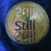The word "Still" worked on a circle of couched gold threads